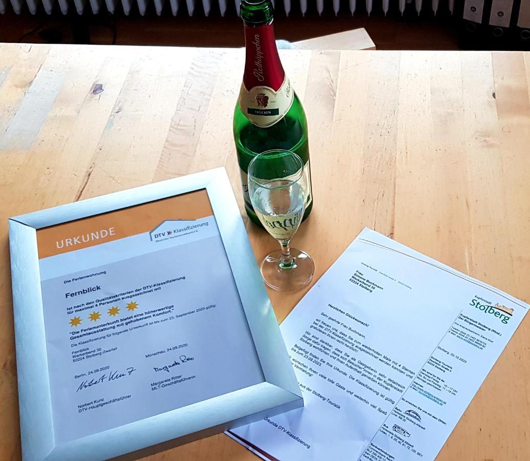 Haus Am Hang; Ferienwohnung Fernblick Stolberg  Esterno foto